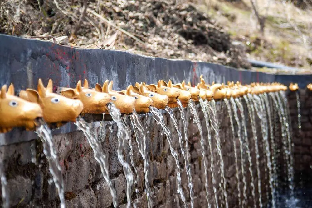 Sacred Natural Water Springs in Muktinath – 108 Holy Fountains and Spiritual Pilgrimage Site in Nepal 