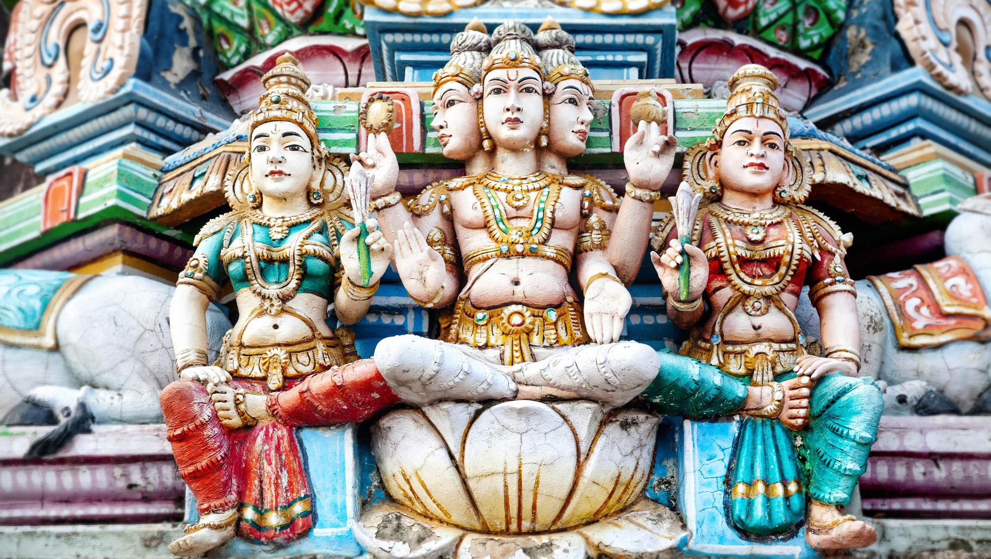 Lord Brahma idon at Naimisharanya temple